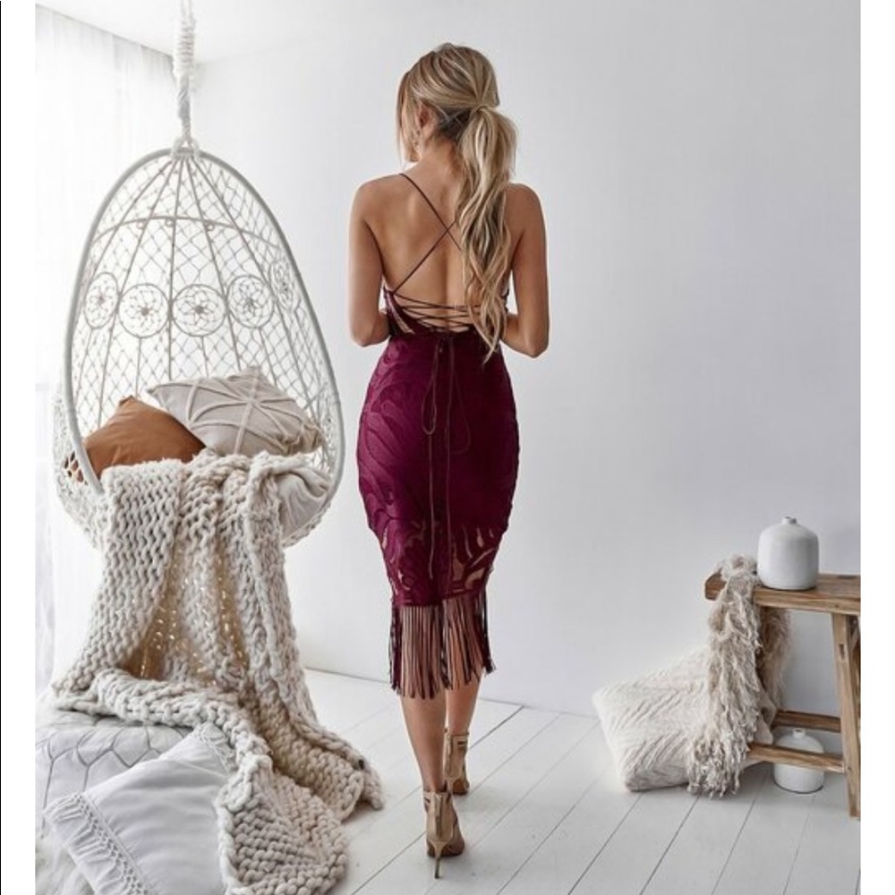 KHALEESI DRESS MULBERRY SIZE S